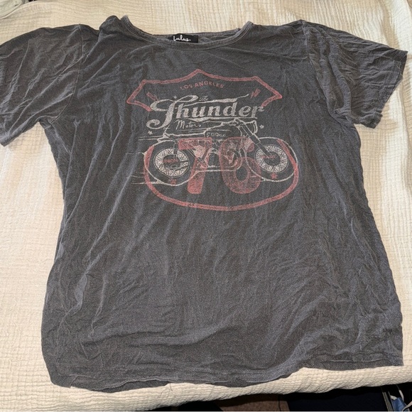 Lulus Graphic Thunder Motorcycle T-Shirt - Picture 6 of 11